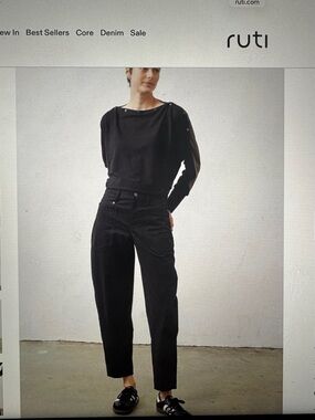 Ruti “Slouchy Soft Twill”Pants true black size 1